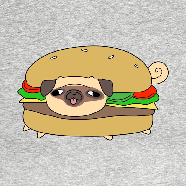 Half Pug Half Burger by saradaboru